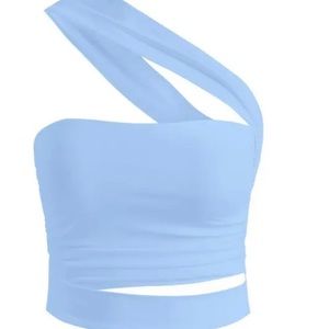 Brand new one shoulder cutout crop top